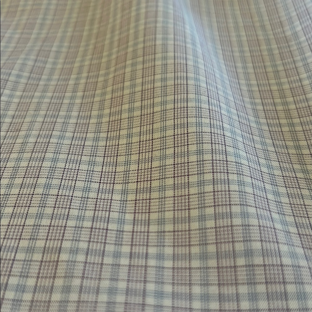 Forsyth of Canada Tailored Fit Gingham Check Button Down Collar Dress Shirt 🩵💜 - Picture 8 of 10